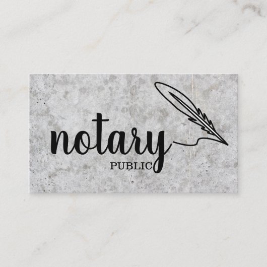Notary Public Elegante Script Schlicht Visitenkarte (Vorderseite)