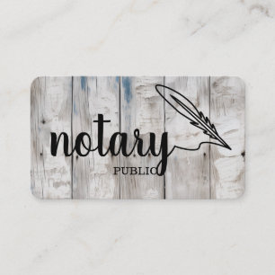 Notary Public Elegante Script Schlicht Visitenkarte