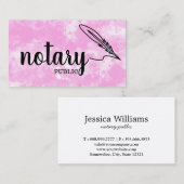 Notary Public Elegante Script Schlicht Visitenkarte (Vorne/Hinten)