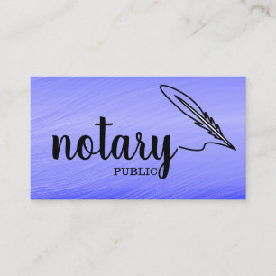 Notary Public Elegante Script Schlicht Visitenkarte