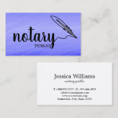 Notary Public Elegante Script Schlicht Visitenkarte (Vorne/Hinten)