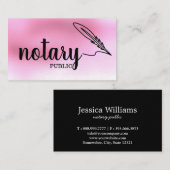 Notary Public Elegante Script Schlicht Visitenkarte (Vorne/Hinten)
