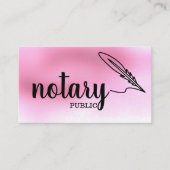 Notary Public Elegante Script Schlicht Visitenkarte (Vorderseite)
