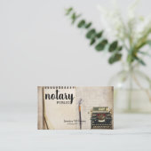 Notary Public Elegante Script Schlicht Visitenkarte (Stehend Vorderseite)