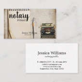 Notary Public Elegante Script Schlicht Visitenkarte (Vorne/Hinten)