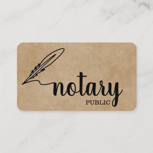 Notary Public Elegante Script Schlicht Visitenkarte (Vorderseite)