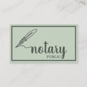 Notary Public Elegante Script Schlicht Visitenkarte (Vorderseite)