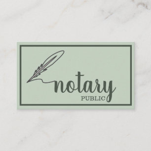 Notary Public Elegante Script Schlicht Visitenkarte
