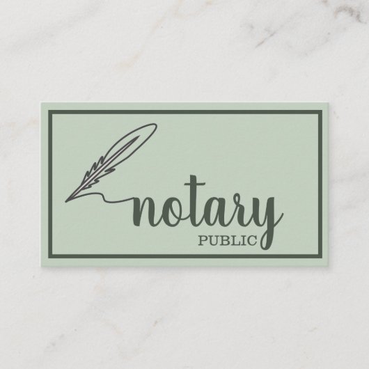 Notary Public Elegante Script Schlicht Visitenkarte (Vorderseite)