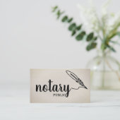Notary Public Elegante Script Schlicht Visitenkarte (Stehend Vorderseite)