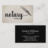Notary Public Elegante Script Schlicht Visitenkarte (Vorne/Hinten)