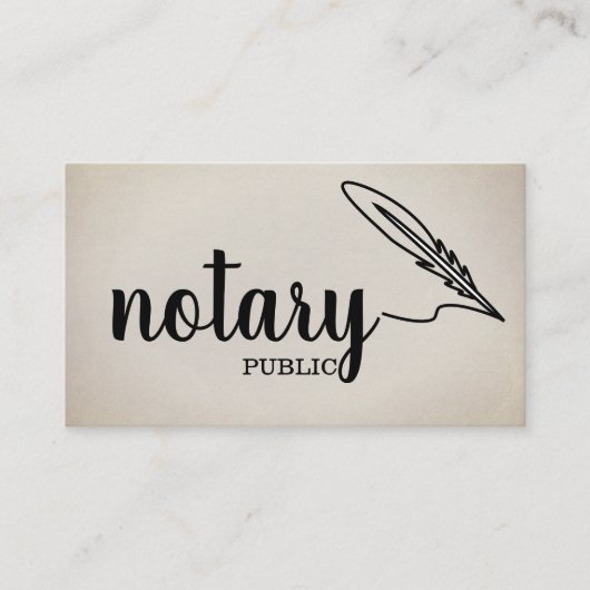 Notary Public Elegante Script Schlicht Visitenkarte (Vorderseite)