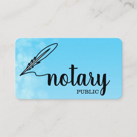 Notary Public Elegante Script Schlicht Visitenkarte (Vorderseite)