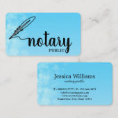 Notary Public Elegante Script Schlicht Visitenkarte (Vorne/Hinten)