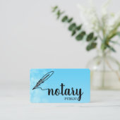 Notary Public Elegante Script Schlicht Visitenkarte (Stehend Vorderseite)