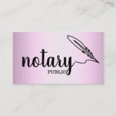 Notary Public Elegante Script Schlicht Visitenkarte (Vorderseite)