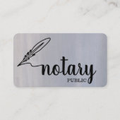 Notary Public Elegante Script Schlicht Visitenkarte (Vorderseite)