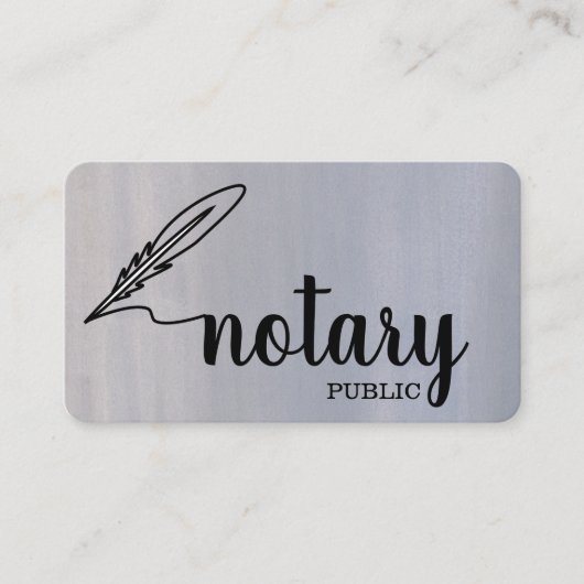 Notary Public Elegante Script Schlicht Visitenkarte (Vorderseite)