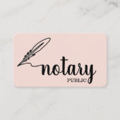 Notary Public Elegante Script Schlicht Visitenkarte (Vorderseite)