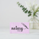 Notary Public Elegante Script Schlicht Visitenkarte (Stehend Vorderseite)