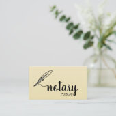 Notary Public Elegante Script Schlicht Visitenkarte (Stehend Vorderseite)