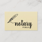 Notary Public Elegante Script Schlicht Visitenkarte (Vorderseite)