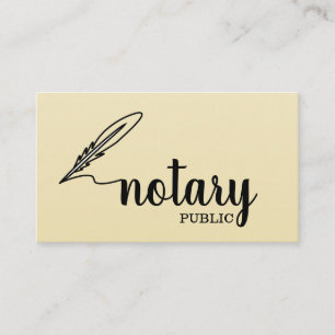 Notary Public Elegante Script Schlicht Visitenkarte