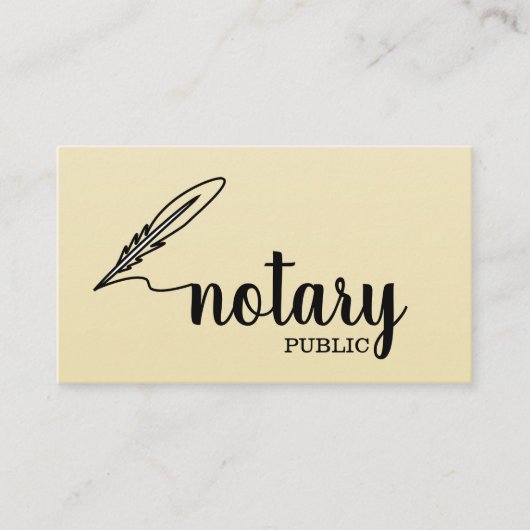 Notary Public Elegante Script Schlicht Visitenkarte (Vorderseite)
