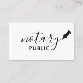 Notary Public Elegante Script Schlicht Visitenkarte (Vorderseite)