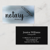 Notary Public Elegante Script Schlicht Visitenkarte (Vorne/Hinten)