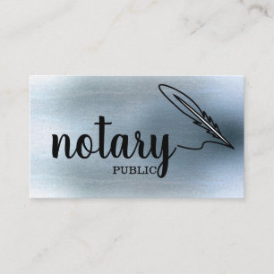 Notary Public Elegante Script Schlicht Visitenkarte