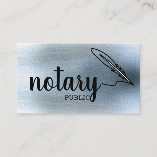 Notary Public Elegante Script Schlicht Visitenkarte (Vorderseite)