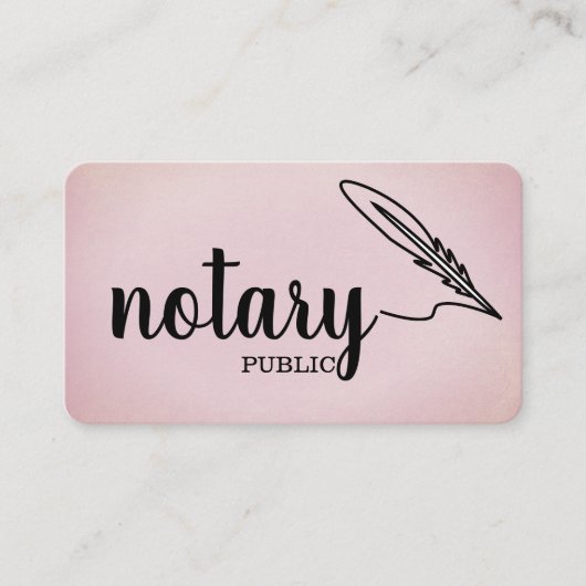 Notary Public Elegante Script Schlicht Visitenkarte (Vorderseite)