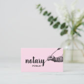 Notary Public Elegante Script Schlicht Visitenkarte (Stehend Vorderseite)