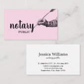 Notary Public Elegante Script Schlicht Visitenkarte (Vorne/Hinten)