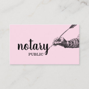 Notary Public Elegante Script Schlicht Visitenkarte