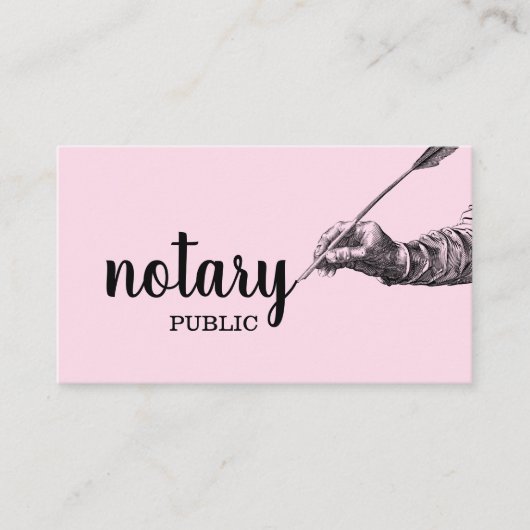 Notary Public Elegante Script Schlicht Visitenkarte (Vorderseite)