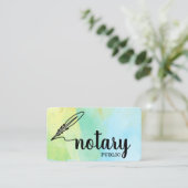 Notary Public Elegante Script Schlicht Visitenkarte (Stehend Vorderseite)