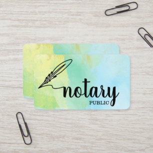 Notary Public Elegante Script Schlicht Visitenkarte