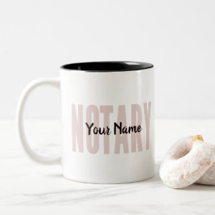 Notary Public Faded Red Big Schriftart kundenspezi Zweifarbige Tasse