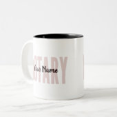 Notary Public Faded Red Big Schriftart kundenspezi Zweifarbige Tasse (Vorderseite Links)