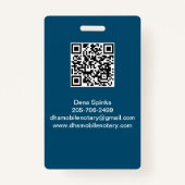 Notary Public ID Abzeichen Ausweis (Rückseite)