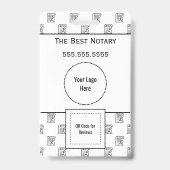 Notary Public ID Abzeichen mit QR Ausweis (Rückseite)
