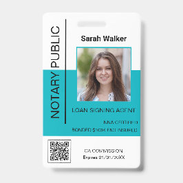 Notary Public ID Foto Office worker Türkis Ausweis