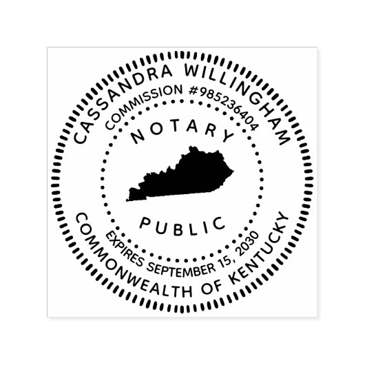 Notary Public Kentucky Permastempel (Design)