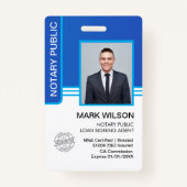 Notary Public Loan Signing Agent ID Badge Ausweis (Vorderseite)