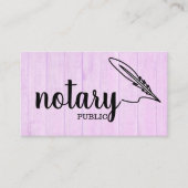 Notary Public Loan Singing Agent Script Schlicht Visitenkarte (Vorderseite)