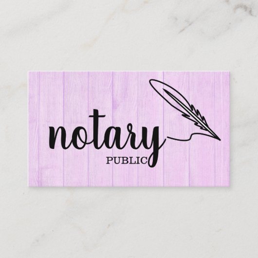 Notary Public Loan Singing Agent Script Schlicht Visitenkarte (Vorderseite)