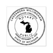 Notary Public Michigan Permastempel (Design)