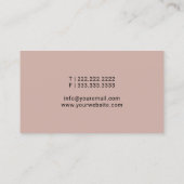 Notary Public Minimalistisch Script Dusty Rose Visitenkarte (Rückseite)
